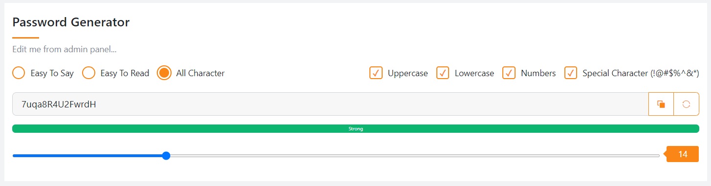 Strong Random Password Generator